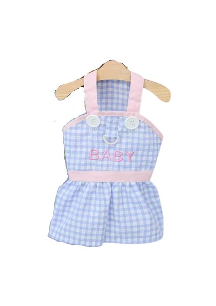 Köpek Yazı Küçük Plaid Dress (Yurt Dışından)