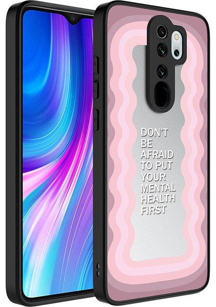 - Xiaomi Redmi Note 8 Pro - Kılıf Aynalı Desenli Kamera Korumalı Parlak Mirror Kapak