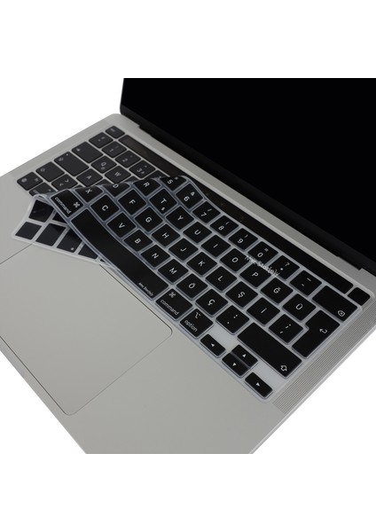Macbook Pro Klavye Koruyucu 13inç M1-M2 (Türkçe Q) Touchbarlı A2251 A2289 A2338 A2141 ile Uyumlu