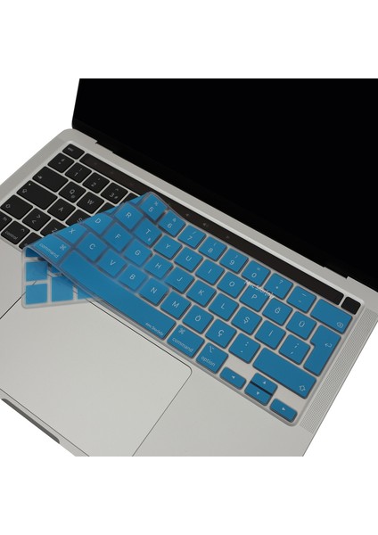 Macbook Pro Klavye Kılıfı 13inç M1-M2 Türkçe Q Baskı A2338 2289 2251 A2141 ile Uyumlu