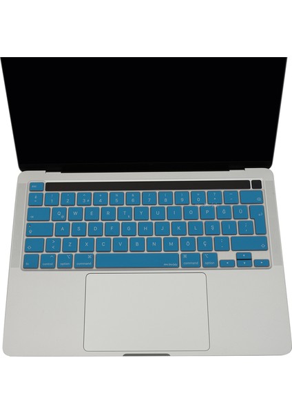 Macbook Pro Klavye Kılıfı 13inç M1-M2 Türkçe Q Baskı A2338 2289 2251 A2141 ile Uyumlu