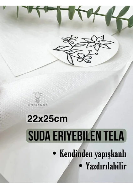 Suda Eriyebilen Yapışkanlı Tela 22X25CM Yset-13