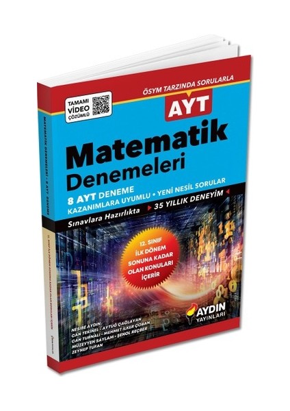 Aydın Yayınları 2023 AYT 1.dönem 8'li Matematik Denemeleri