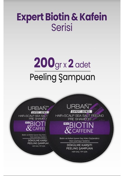 Expert Biotin & Kafein Peeling Şampuan 200 gr x 2 Adet