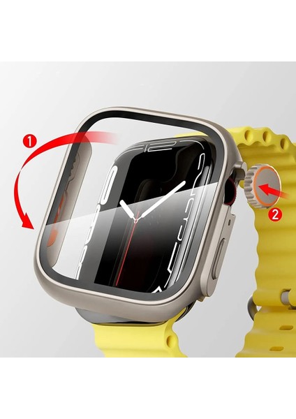 Apple Watch 40 mm Kasa ve Ekran Koruyucu Watch Ultra Görünümlü Sert Pc Fit Kalıp fiyatları