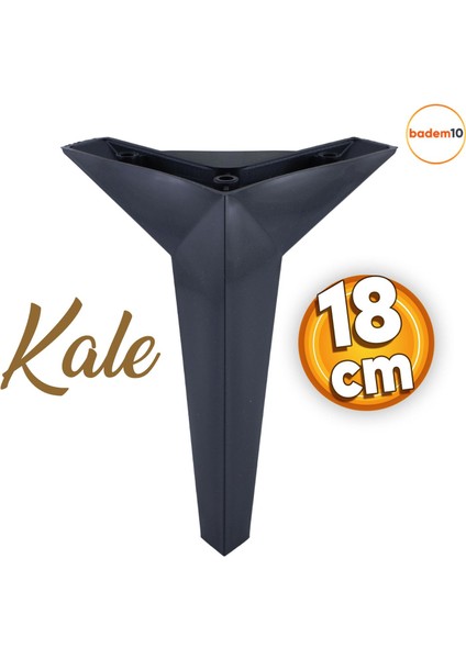 Kale Lüks Mobilya Kanepe Sehpa Tv Ünitesi Koltuk Ayağı 18 Cm Siyah Baza Ayakları