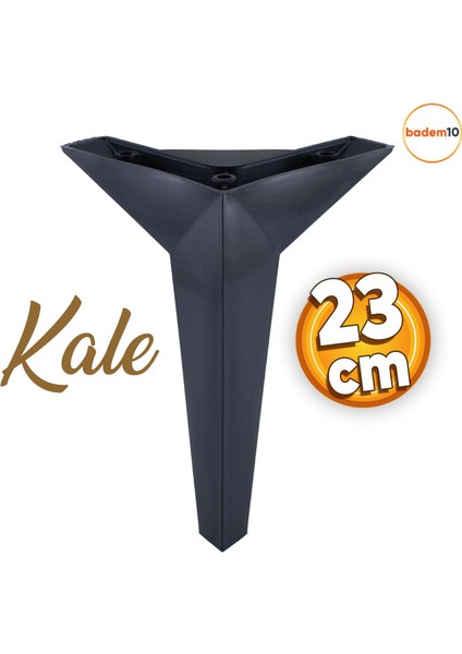 Kale Lüks Mobilya Kanepe Sehpa Tv Ünitesi Koltuk Ayağı 23 Cm Siyah Baza Ayakları