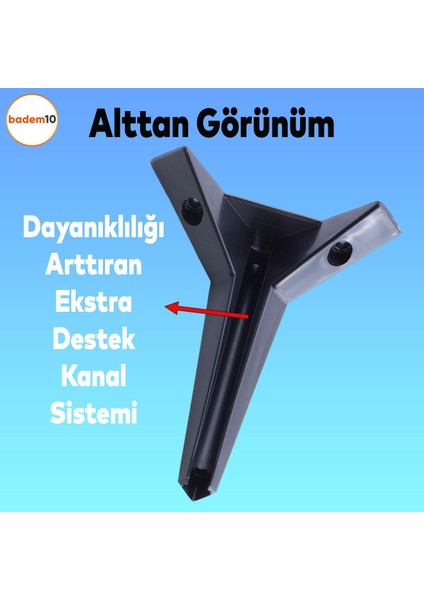 Kale Lüks Mobilya Kanepe Sehpa Tv Ünitesi Koltuk Ayağı 23 Cm Siyah Baza Ayakları fırsatları