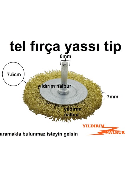 Tel Fırça Pimli Yassı 75MM Tel Fırça Temizleme Silme Fırçası