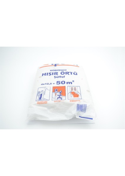 Koruyucu Hışır Örtü Şeffaf 50 Metrekare