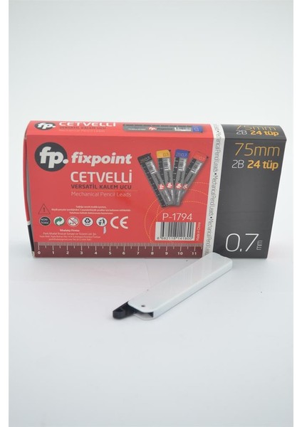 Cetvelli Uçlu Kalem Ucu 75 mm 2b 0.7 mm 24 Tüp