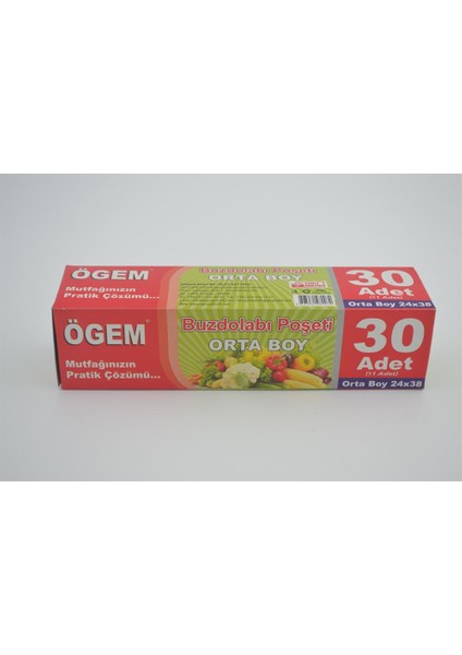 Buzdolabı Poşeti Orta Boy 1 Koli 50 Paket