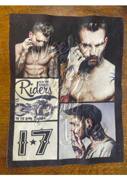 21X25 cm Kabartma Erkek Görselli Aplike Arma Dikiş Hobi Aksesuarı