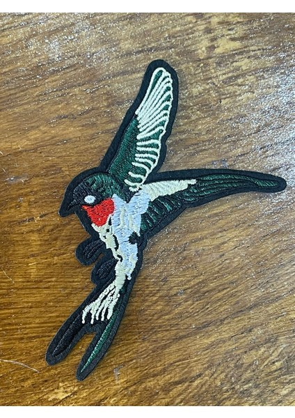 12X8 cm Ütü Ile Yapışan Nakış Işleme Kuş Aplike Arma Yama Dikiş Hobiş Aksesuarı