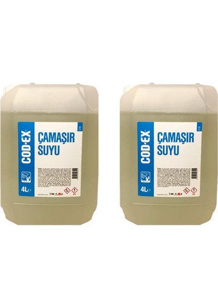 Çamaşır Suyu 4 L x 2 Adet