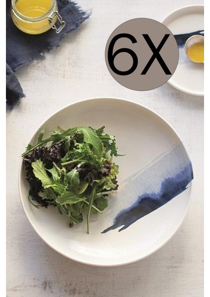 Blue Wave Bloom Çukur Tabak 23 Cm 1000 Cc 6'Lı Takım Blwblm23ck