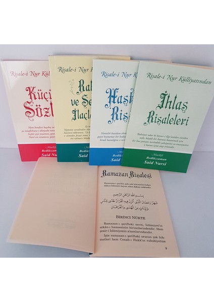 Küçük Sözler-Rahmet ve Şefkat-Hastalar-Ihlas-Ramazan I. ve Şükür Risaleleri Orta Boy 5'li fiyatları