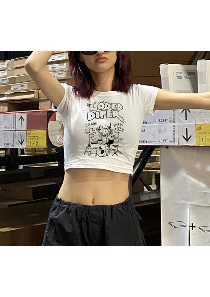 Löded Diper Beyaz Crop