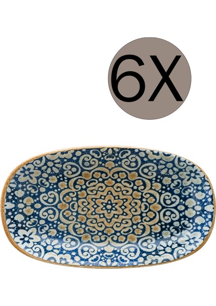 Alhambra Gourmet Oval Kayık Tabak 15x8.5 Cm Alhgrm15oky 6'Lı Takım