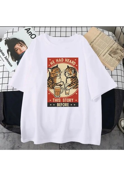 Beyaz He Had Heard The Story (Unisex) T-Shirt