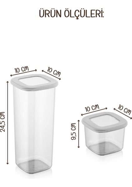 18li Renkli Etiketli Foly Kare Erzak Saklama Kabı 9x(0,55 lt + 1,75 lt) Beyaz indirimleri