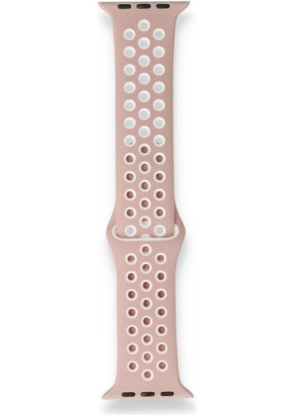 Apple Watch 38-40MM Silikon Kayış - Lila/beyaz