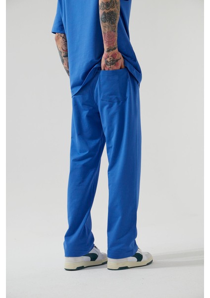 Relaxed Basıc Baggy Eşofman Altı Açık Mavi