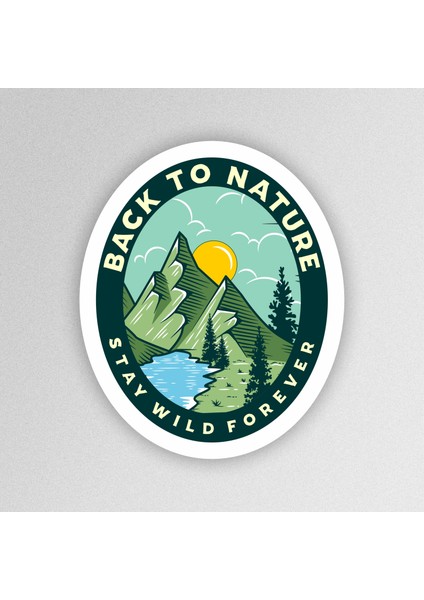Back To Nature Outdoor Adventure Camping Karavan Off Road Sticker Etiket 1