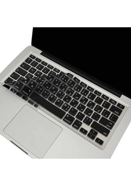 Arapça Klavye Macbook Air Pro Klavye Koruyucu UStip (ESKİ USB'Lİ MODEL 2008/2017) ile Uyumlu