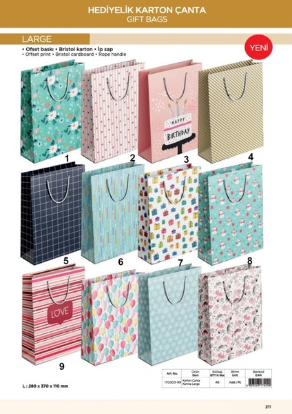 Hediye Karton Çantası 280X370X110 fiyatları