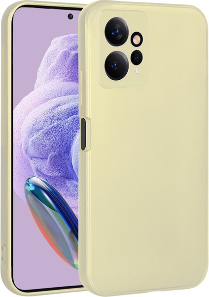 Xiaomi Redmi Note 12 4g Kılıf Kamera Korumalı Darbe Emici Leke Tutmaz Pürüzsüz Esnek Silikon Kapak