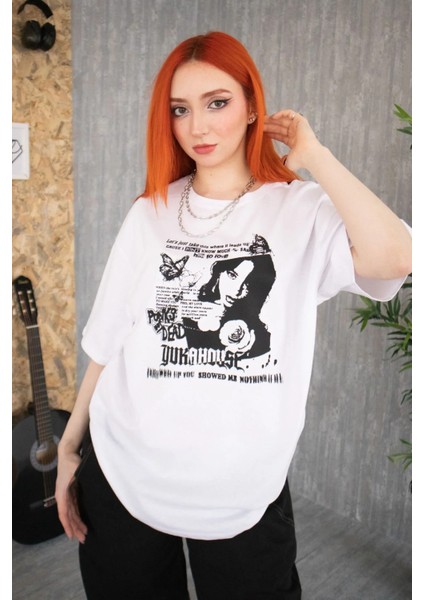 Beyaz Unisex Yukahouse Tişört