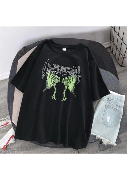 Harajuku Retro Gothic Butterfly Oversize T-Shirt