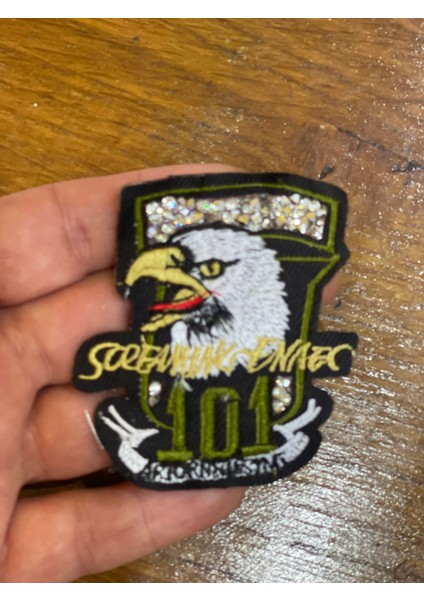7x6 cm Ütü Ile Yapışan Şahin Kuş Arma Apolet Aplike Dikiş Hobi Aksesuarı