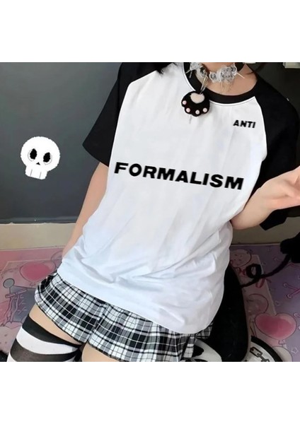 Beyaz Anti-Formalism Raglan (Unisex) T-Shirt