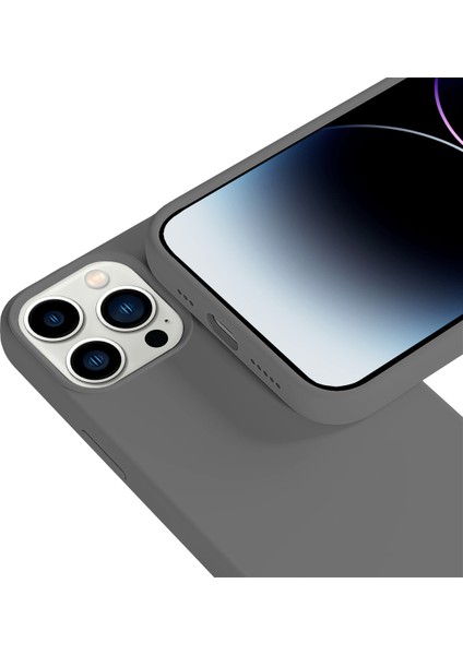 Buff iPhone 14 Pro Max Rubber S Kılıf Gray
