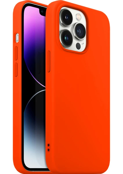 iPhone 14 Pro Max Rubber S Kılıf Neon Orange