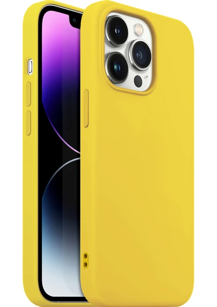 iPhone 14 Pro Max Rubber S Kılıf Yellow