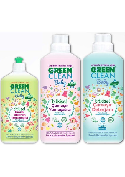 U Green Clean Baby Emzik Temizleyici, Çamaşır Deterjanı ve Yumuşatıcı