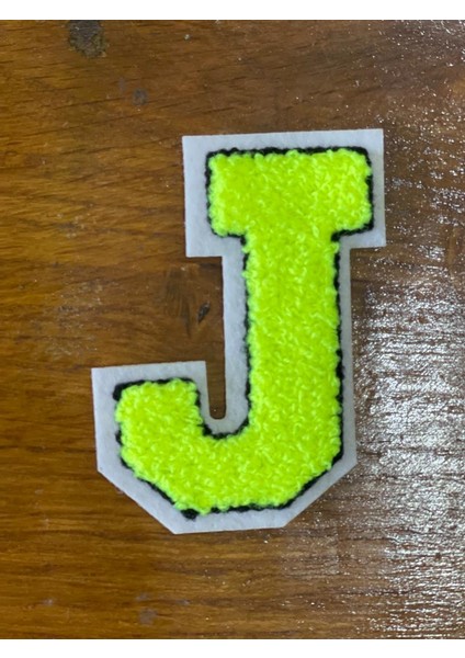 8x5 cm Forfor Yeşilj Harfi Kabartma Aplike Harf Arma Dikiş Hobi Aksesuarı