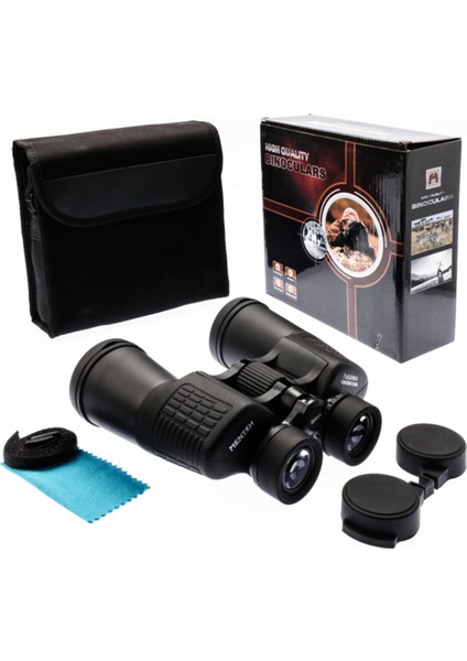 Dürbün Mentch 7X50 Wa Su Geçirmez Dürbün Geniş Ön Mercek 1000M/56M Siyah