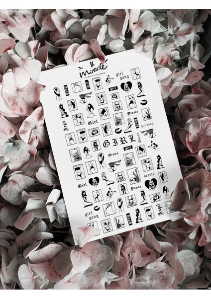 Kadın - Girl Gang Tırnak Dövmesi. Tırnak Tattoo. Nail Art. Tırnak Sticker