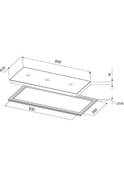 1200-08 Siyah 120 cm 4 Gözlü 1 Gözü Wok Cam Ankastre Ocak