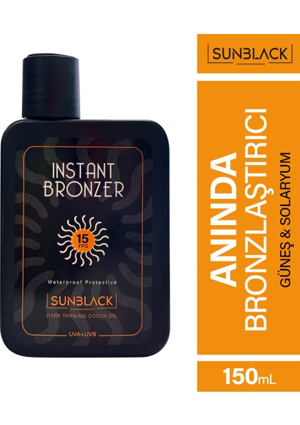 İnstant Sunblack Yoğun Bronzlaştırıcı Yağ SPF 15