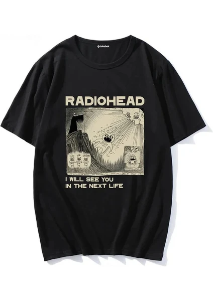 Siyah Radiohead - I Will See You (Unisex) T-Shirt