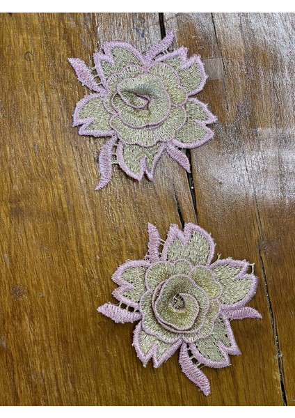 11X8 cm 2 Li Kabartma Nakış Işleme Çiçek Aplike Arma Apolet Yama Dikiş Hobi Malzemesi