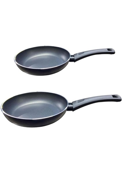 Teflon Tava 2'li İndüksiyon Tabanlı Lacivert 24+28 cm