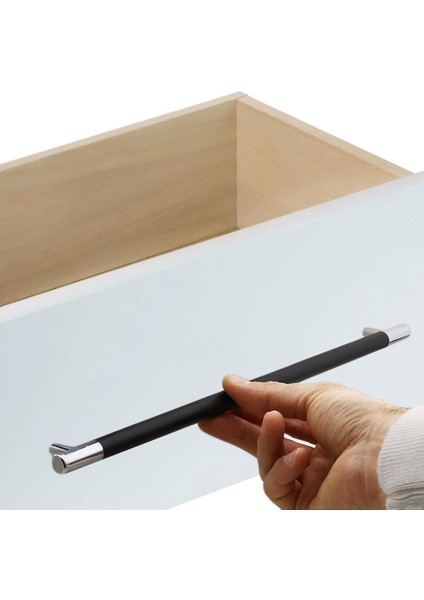 Mobilya Çekmece Mutfak Dolap Kapak Kulpu Kulbu 256 mm Mat Siyah Krom Metal Kulp modelleri