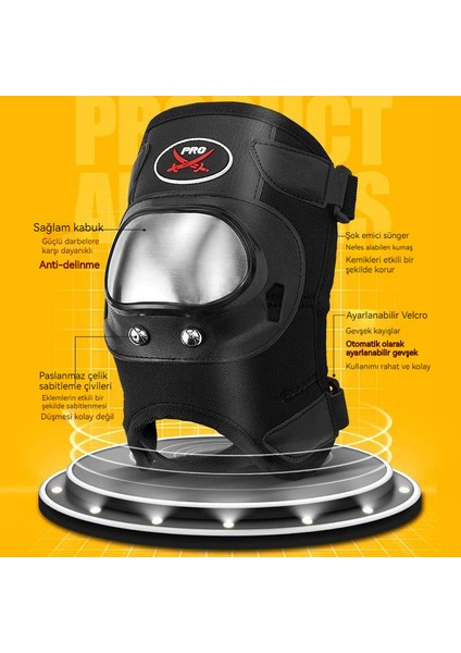 Motosiklet Için Koruyucu Dizlik - Siyah (Yurt Dışından) fırsatları