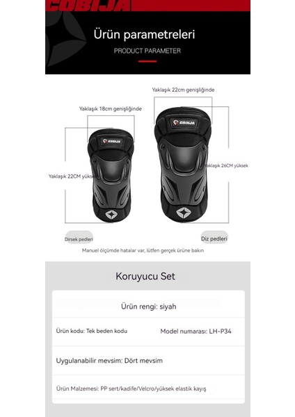 Motosiklet Için Koruyucu Dizlik - Siyah (Yurt Dışından) fiyatları